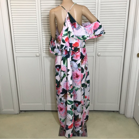 NWT CITY CHIC Garden Maxi Dress Pink Size 18 - Picture 11 of 16